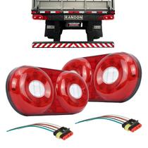 Par Lanterna Traseira Led Carreta Randon Módulo C/ Conector