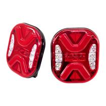 Par Lanterna Traseira LED MEX Vermelha Pisca Sequencial 12V Par Lanterna Traseira LED MEX Vermelha Pisca Sequencial 12V