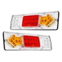 Par lanterna traseira led sinalizador 12v 24v caminhão