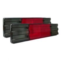 Par Lanterna Traseira Mercedes 1620 LED Fumê BR 12V