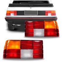 Par Lanterna Traseira Monza 1982 a 1990 Âmbar S/friso Preto Par Lanterna Traseira Monza 1982 a 1990 Âmbar S/friso Preto