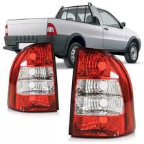 Par Lanterna Traseira Pick Up Strada 2004 2005 2006 2007 2008 Bicolor