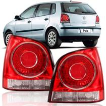 Par Lanterna Traseira Polo Hatch 2007 a 2010 Serve 2003 a 2006 Bicolor