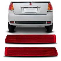 Par Lanterna Traseira Retrorefletor Pálio G3 weekend 2003 Vermelho