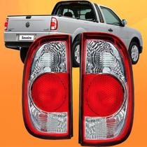 Par Lanterna Traseira Saveiro G4 Bicolor