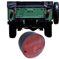 Par Lanterna Traseira Vermelho Willys Freio Com Vigia Medidas 89 X P72