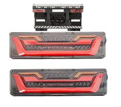 Par Lanternas Traseira 46cm 24V Moderna Seta Sequêncial Carreta Cavalo Caminhão KLX Qualidade e Inovação