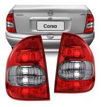 Par lanternas Traseira Corsa Sedan Classic / 1997 A 2012 - Lado Direito Lado Esquerdo (Ré Fumê)
