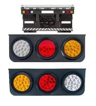 Par Lanternas Traseira Led Moderna Caminhão Utilitario 24V 45cm KLX Qualidade e Inovação