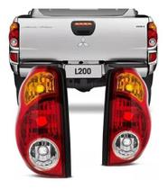 Par Lanternas Traseira Tricolor L200 Triton 2007 a 2015 Par Lanternas Traseira Tricolor L200 Triton 2007 a 2015