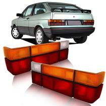 Par Lanternas Traseiras Gol Quadrado Tricolor 1987 à 1994
