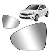 Par Lente Espelho Retrovisor Fiat Argo Cronos 2017 A 2025 Strada 2020 A 2025 Com Base Encaixe