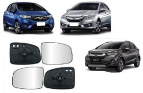Par Lente Espelho Retrovisor Honda City/fit 2015 A 2021 Wrv 2017 A Com Base