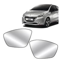 Par Lente Espelho Retrovisor Peugeot 208 2012 13 14 A 2018 Par Lente Espelho Retrovisor Peugeot 208 2012 13 14 A 2018