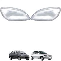 Par lente farol chevrolet celta prisma 2007 2008 2009 a 2015 Par lente farol chevrolet celta prisma 2007 2008 2009 a 2015