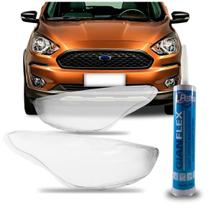 Par Lente Farol Ford Ka Hatch & Sedan 2015 A 2018 + Silicone