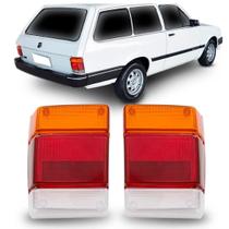 Par Lente Lanterna Traseira Chevy Marajo 1983 a 1994 Tricolor
