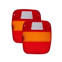 Par Lente Lanterna Traseira Ford/Volks Pisca Colorida Par Lente Lanterna Traseira Ford/Volks Pisca Colorida