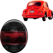 Par Lente Lanterna Traseira Fusca Fafá 80/98 Acrílico Bicolor Fumê