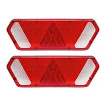 Par Lente Lanterna Traseira para Caminhão Guerra Motion Rubi Lantersul Par Lente Lanterna Traseira para Caminhão Guerra Motion Rubi Lantersul