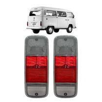 Par Lente Lanterna Traseira Vw Kombi 1976 Até 2014 Rubi Fumê
