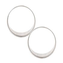 Par lente oval cristal lisa farol vw fusca serie 1 1963 até 1972 olho de boi