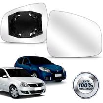 Par lente retrovisor logan sandero 09/13 com base