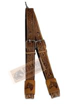 Par loros couro amarelo trabalhado montaria aço inox