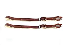 Par loros couro marrom para montaria cavalo