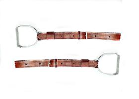 Par loros marrom couro estribo aço inox montaria cavalo