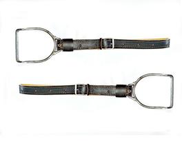 Par loros marrom couro estribo ferro montaria cavalo