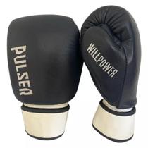 Par Luva Boxe Profissional Couro Kickboxing Muay Thai Pulser