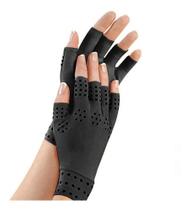 Par Luvas Magnéticas Alívio Dor Artrite Artrose Ler Preta