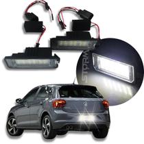 Par Luz de Placa Led Vw Novo Polo ano 2018 a 2023 Lâmpada Led Luz Super Branca Sem Erro Painel Highline Comfortline hatch Sense