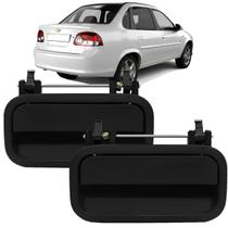 Par Maçaneta Externa Traseira Corsa Classic 2004 2005 2006 2007 2008 2009 2010 2011 2012 2013 2014 2015 2016 Preto
