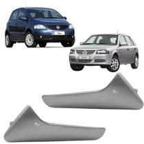 Par Maçaneta Interna Porta Dianteira Traseira Cromada Gol G4 Fox