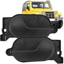 Par Maçaneta Interna Porta Troller T4 2009 a 2015 - Preto Par Maçaneta Interna Porta Troller T4 2009 a 2015 - Preto