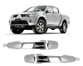 Par Maçanetas Puxador Trinco Fechadura Portas Traseiras Mitsubishi L200 Triton 2008 2009 2010 2011 2012 2013 2014 2015