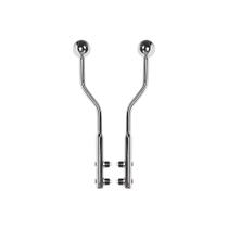 Par Maestro Baliza Curva Média Cromada com Bola - 83 cm Par Maestro Baliza Curva Média Cromada com Bola - 83 cm