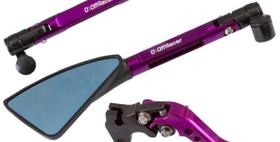 Par Manete Esportivo Retrovisor Anodizado Roxo Violeta