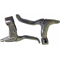Par Manete Maçaneta Bike Freio V- Brake Alumínio - Glometal Cor:Preto Par Manete Maçaneta Bike Freio V- Brake Alumínio - Glometal Cor:Preto