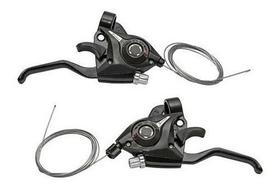 Par Manete Trocador De Marcha Tipo Shimano Bike Fire 3x7 21v