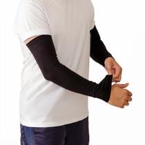 Par Manguito Longo UV Mangote Braço Térmico Manga Proteção Solar Motorista Motoboy