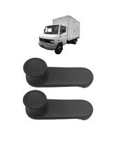 Par manivela cinza do vidro da porta mb 709 preta plástica Par manivela cinza do vidro da porta mb 709 preta plástica