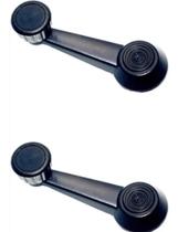 Par Manivela Do Vidro Do Gol Voyage 84/89 Preta Metal