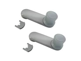 Par manivela metal vidro porta 709 ln hpn fpn atron cinza
