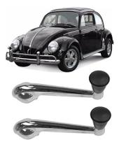 Par Manivela Vidro Aço Cromado Fusca 1200