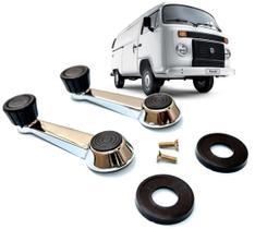Par Manivelas Vidro Cromadas Kombi Clipper 1970 a 2008