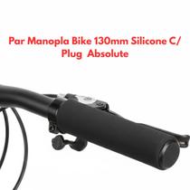 Par Manopla Punho Bicicleta 130mm Silicone Absolute C/ Plug Par Manopla Punho Bicicleta 130mm Silicone Absolute C/ Plug