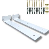 Par Mão Francesa 25cm Estilo Moderno Aço Robusto De Parede Para Prateleira Suspensa